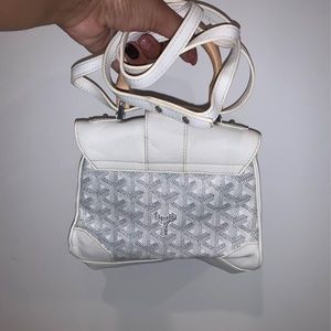 Goyard White Goyardine Mini Saigon Souple